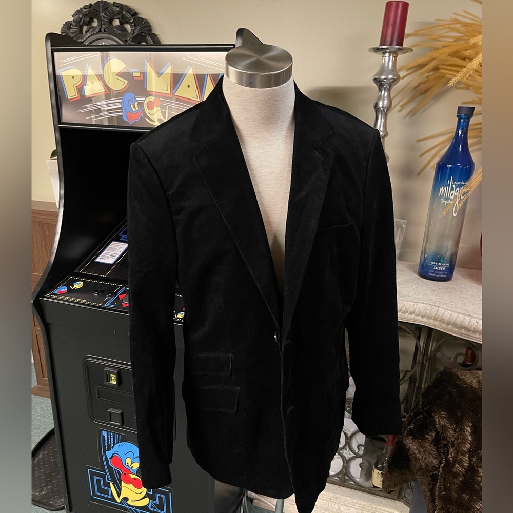 Express men’s Slim black  Corduroy Suit Jacket